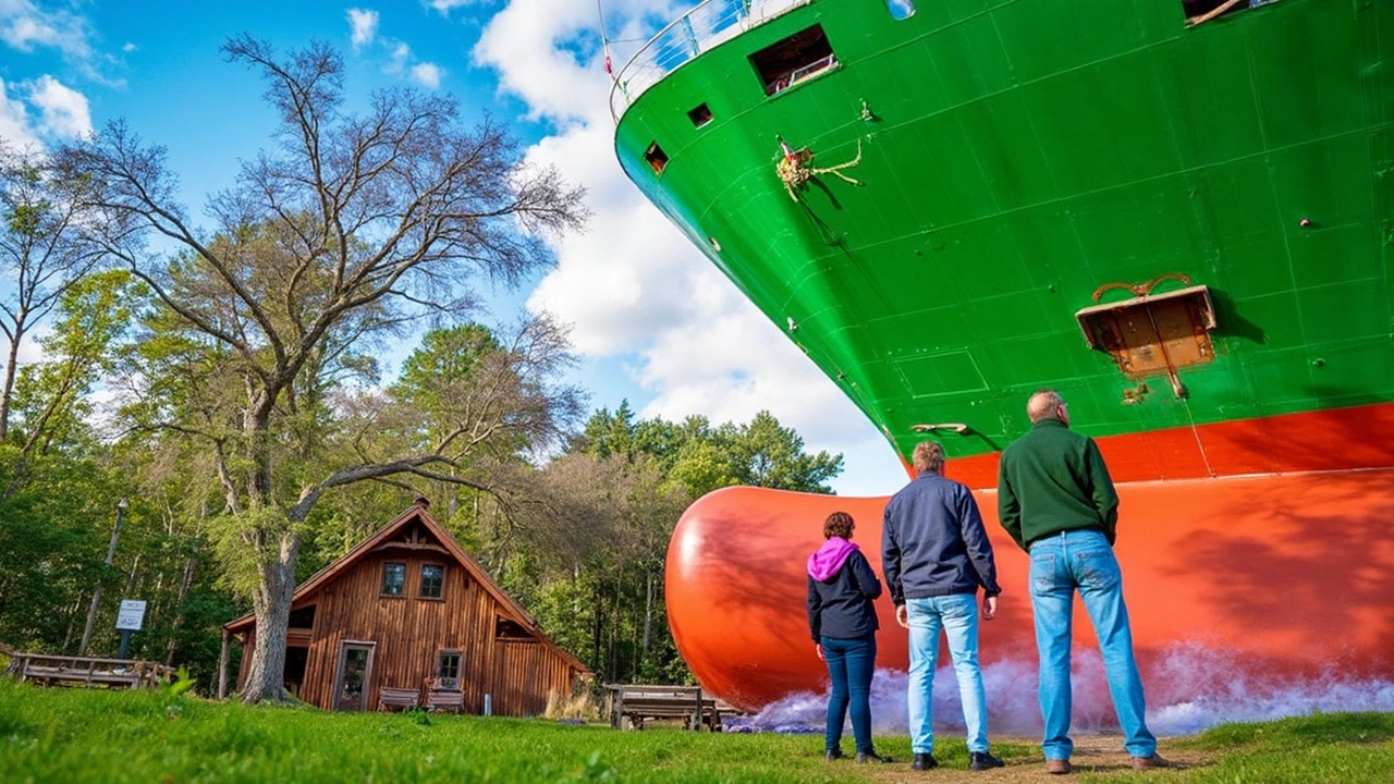 Cargo Ship Crash in Norwegian Garden: Sleeping Watchman Leads to Near-Disaster